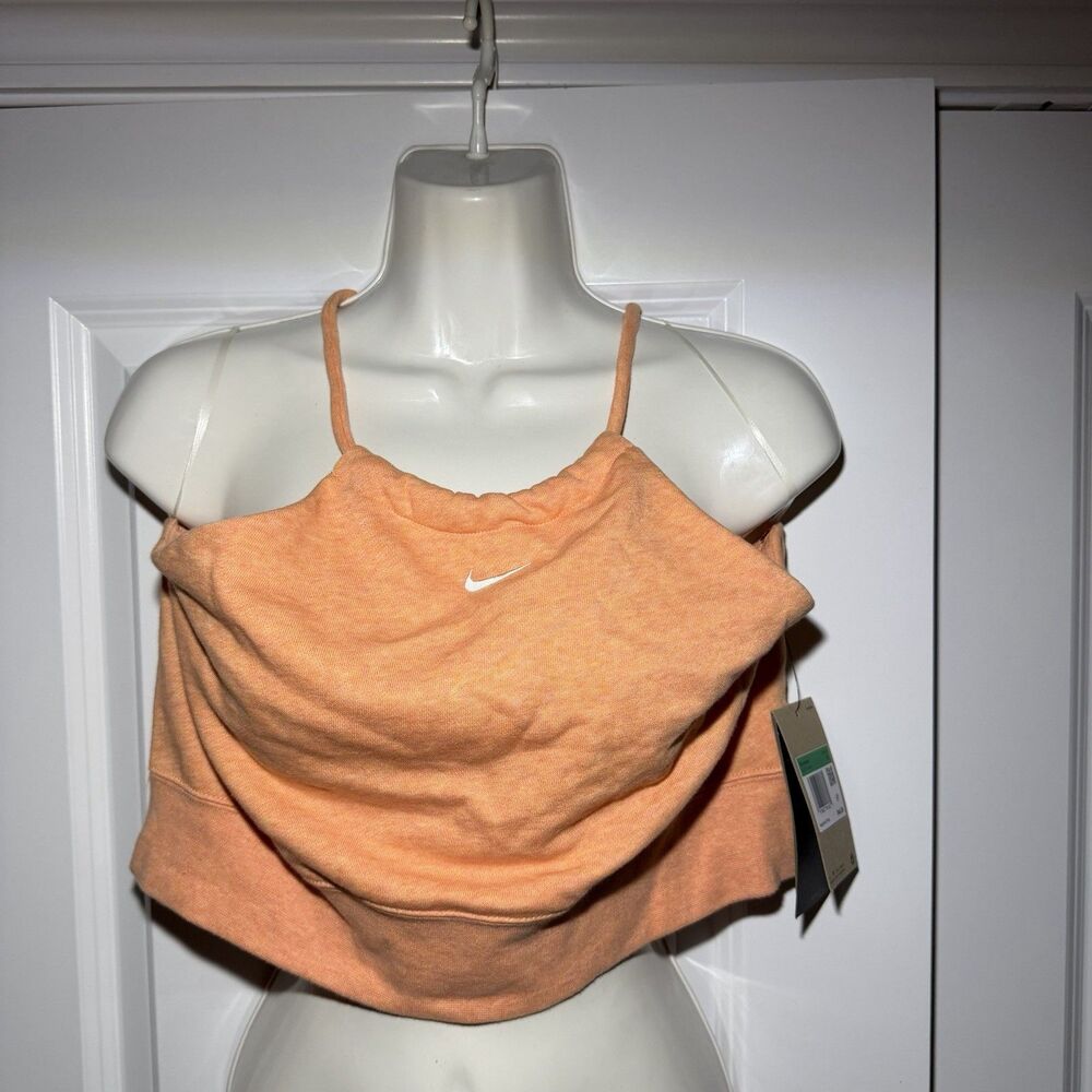 Nike Women's Sportswear Chill French Terry Cropped Halter Top Slim Fit NWT XL